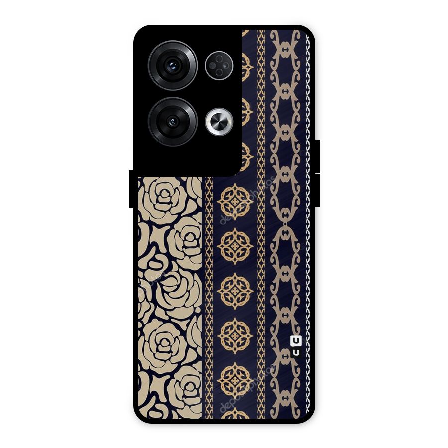 Seamless Pattern Metal Back Case for Oppo Reno8 Pro 5G