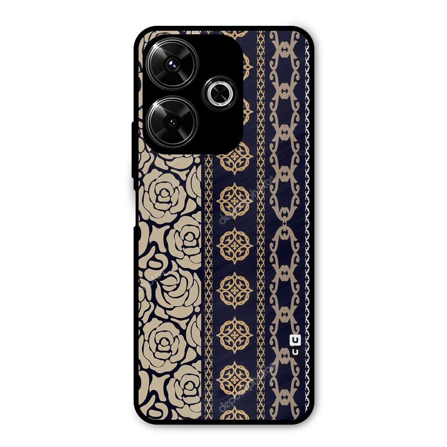 Seamless Pattern Metal Back Case for Poco M6 Plus