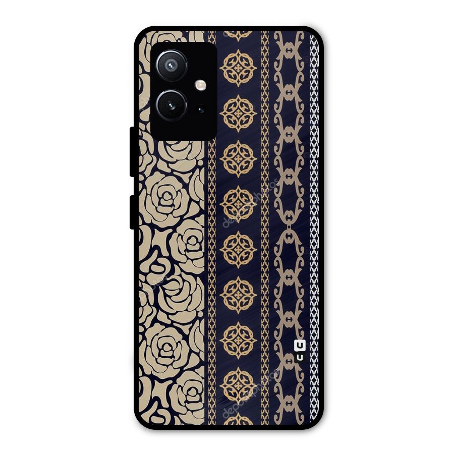 Seamless Pattern Metal Back Case for Vivo T1 5G