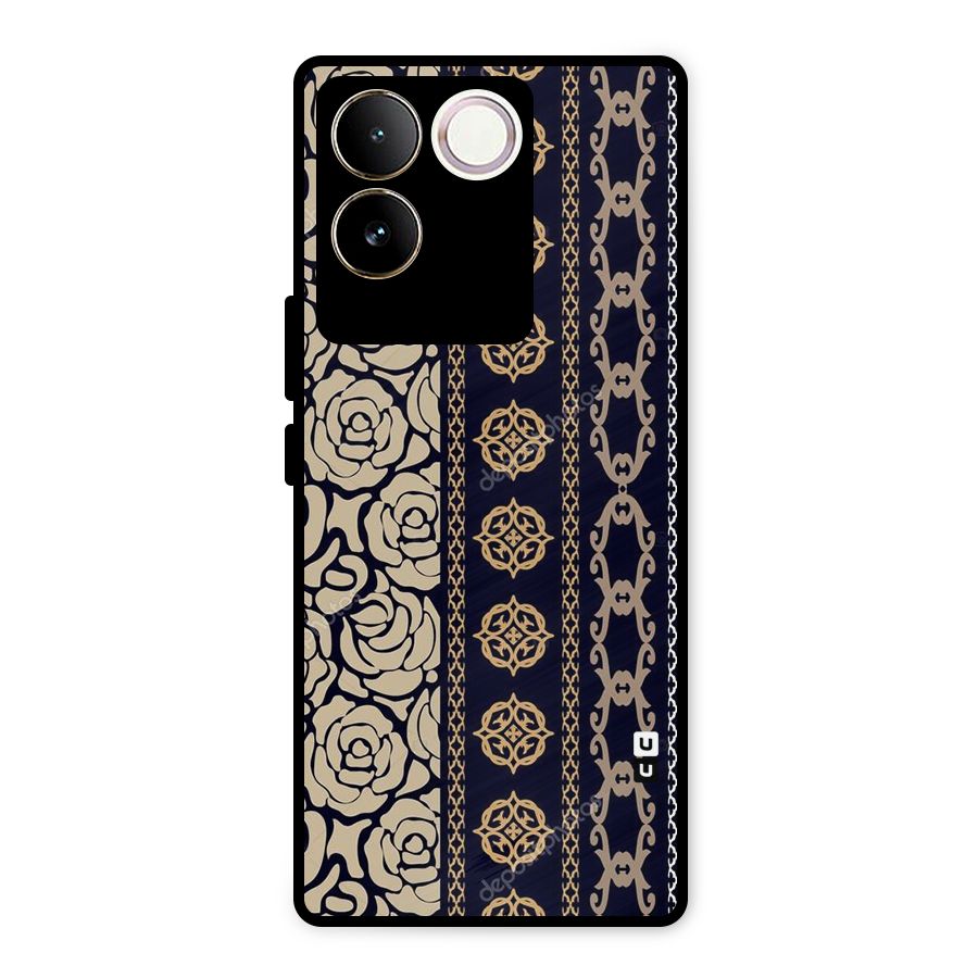 Seamless Pattern Metal Back Case for Vivo T2 Pro