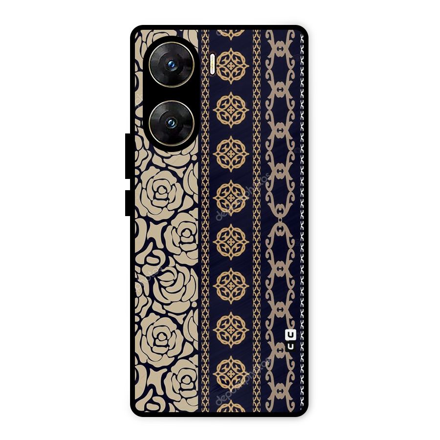 Seamless Pattern Metal Back Case for Vivo V29e