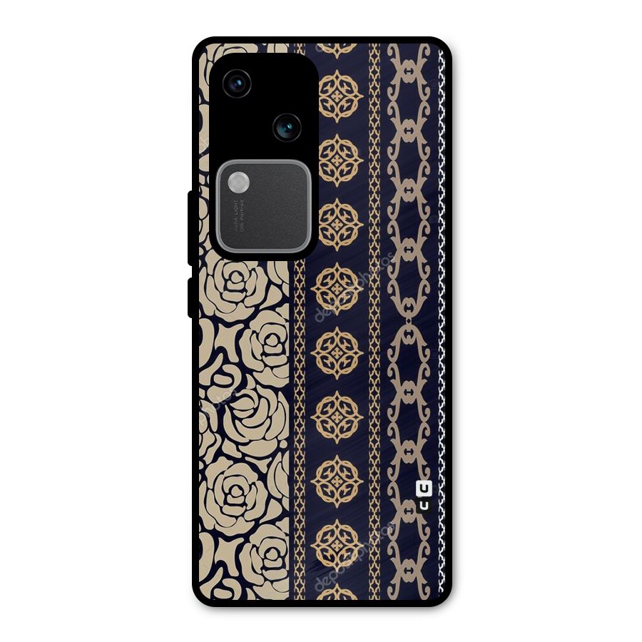 Seamless Pattern Metal Back Case for Vivo V30 Pro