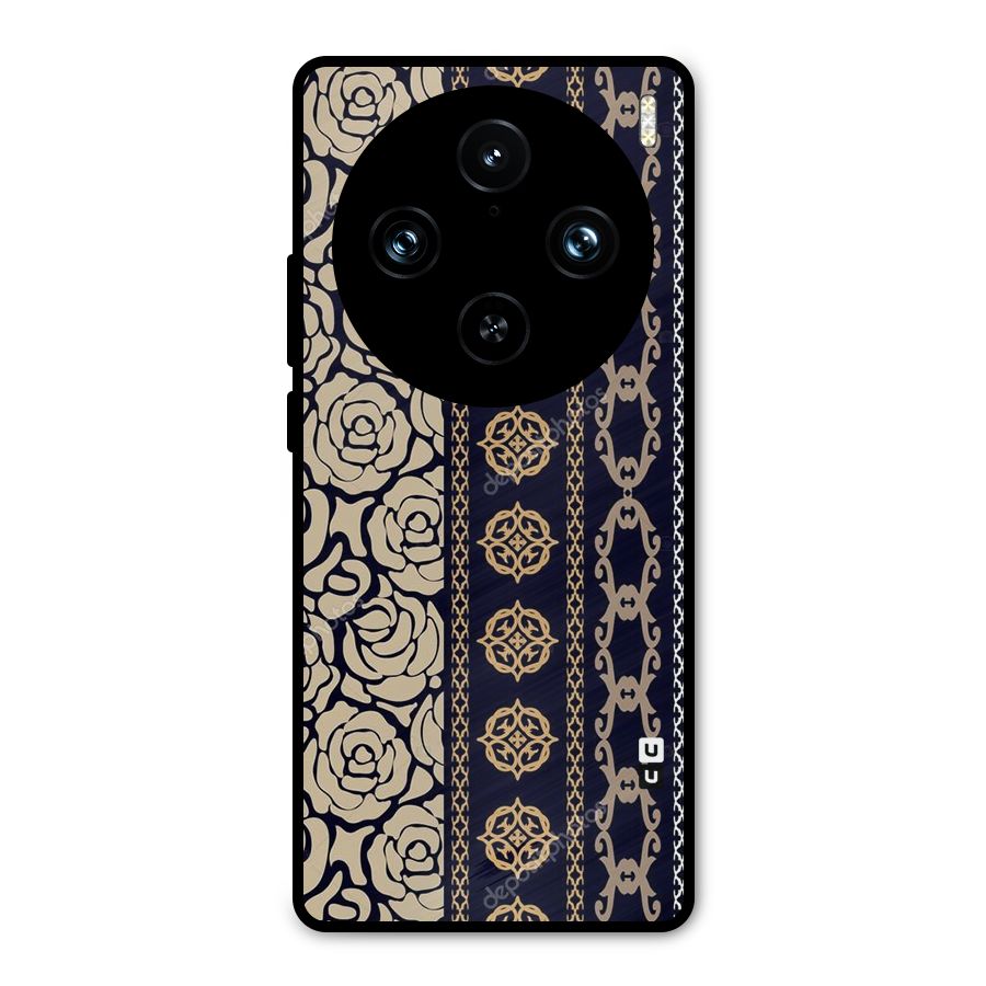 Seamless Pattern Metal Back Case for Vivo X100 Pro