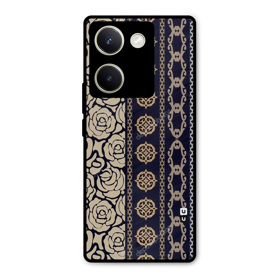 Seamless Pattern Metal Back Case for Vivo Y200 Pro