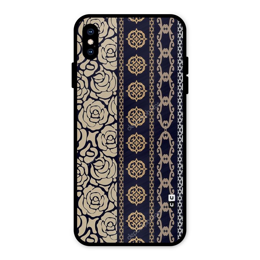 Seamless Pattern Metal Back Case for iPhone XS Max