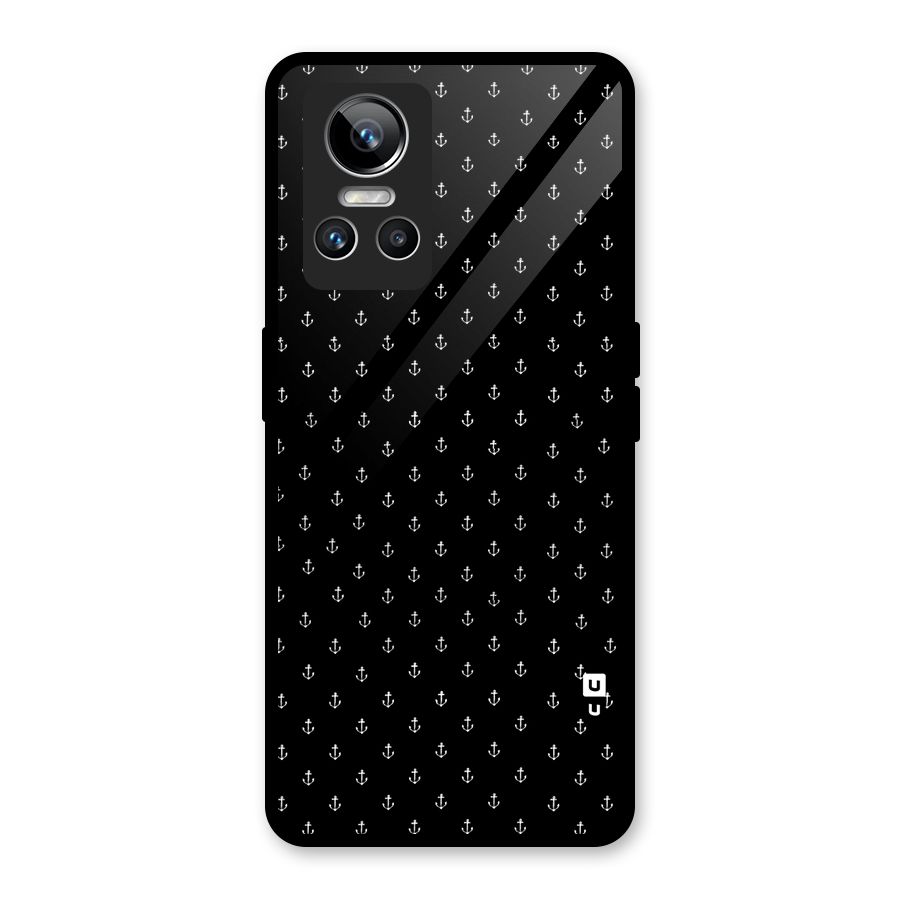 Seamless Small Anchors Pattern Glass Back Case for Realme GT Neo 3