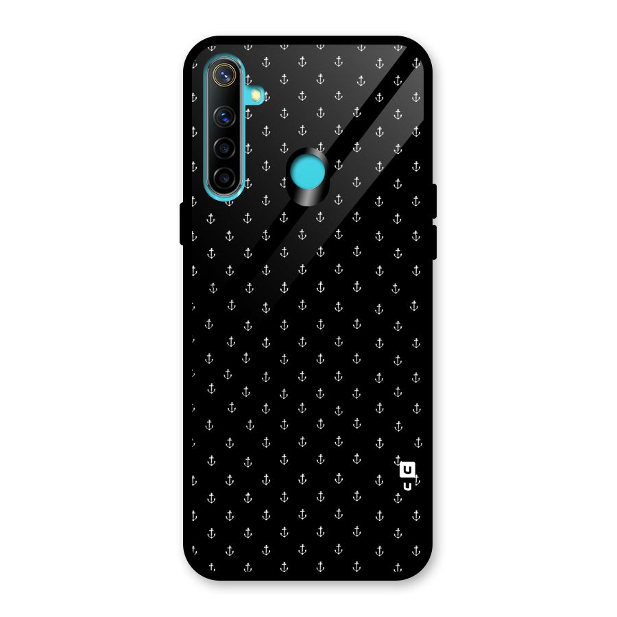 Seamless Small Anchors Pattern Glass Back Case for Realme Narzo 10