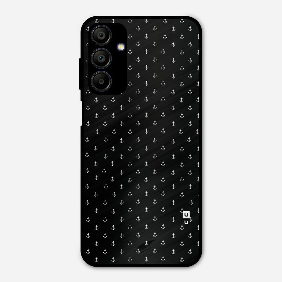 Seamless Small Anchors Pattern Metal Back Case for Galaxy A15 5G