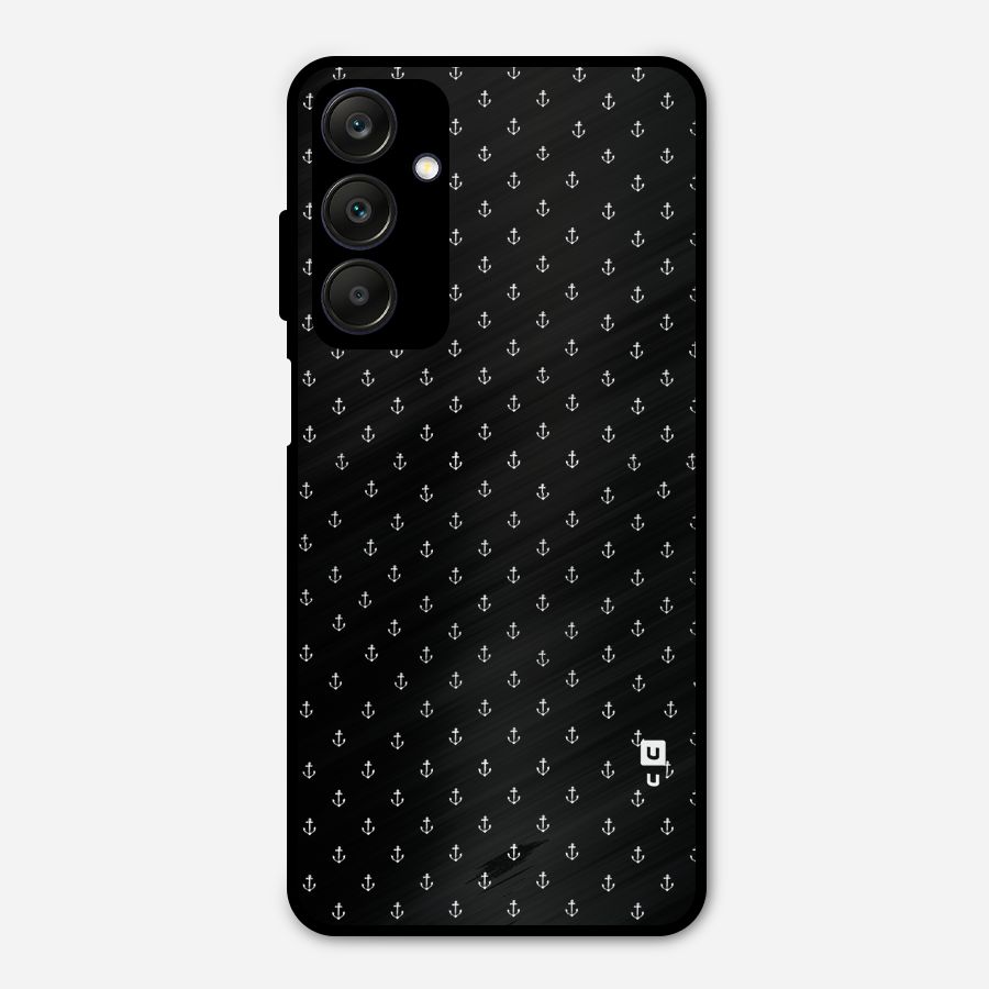 Seamless Small Anchors Pattern Metal Back Case for Galaxy A25 5G