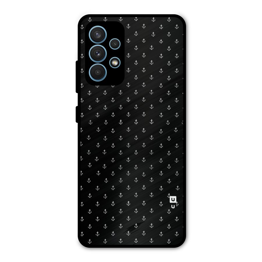 Seamless Small Anchors Pattern Metal Back Case for Galaxy A32