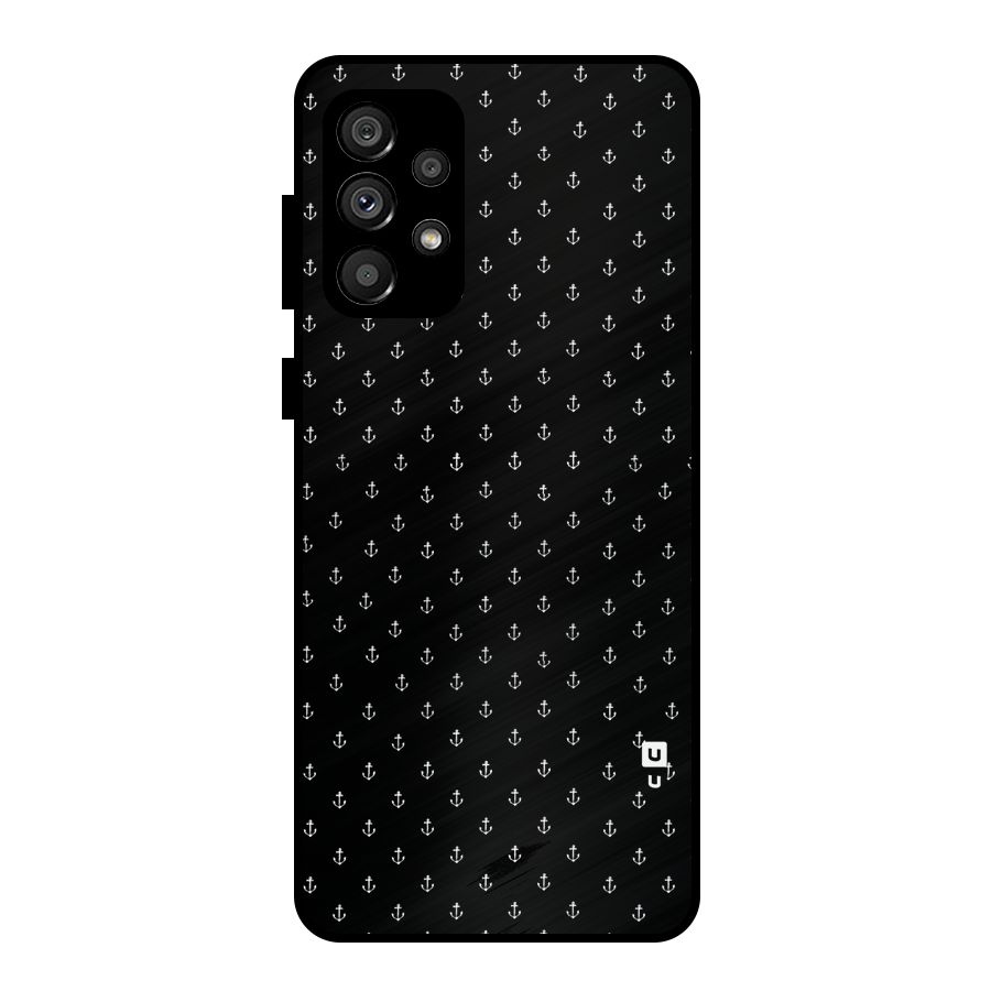Seamless Small Anchors Pattern Metal Back Case for Galaxy A73 5G
