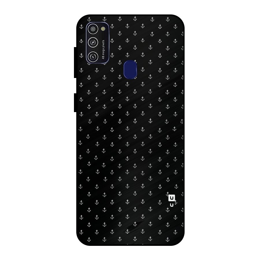 Seamless Small Anchors Pattern Metal Back Case for Galaxy M21