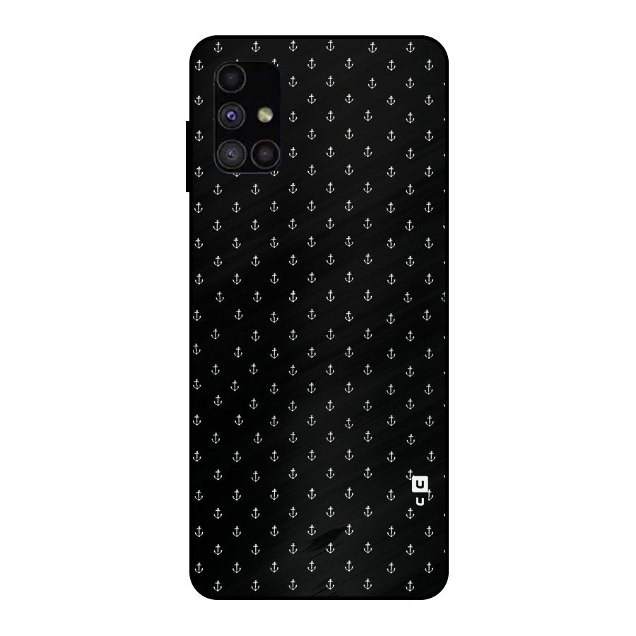 Seamless Small Anchors Pattern Metal Back Case for Galaxy M51
