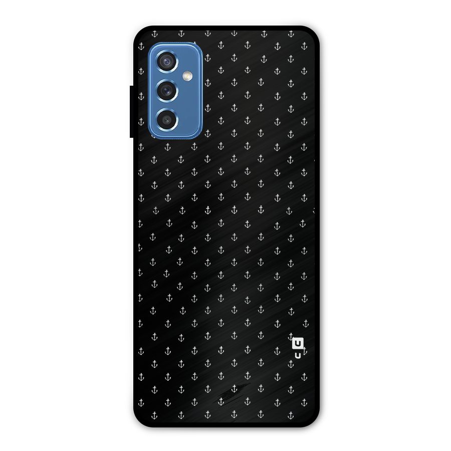 Seamless Small Anchors Pattern Metal Back Case for Galaxy M52 5G