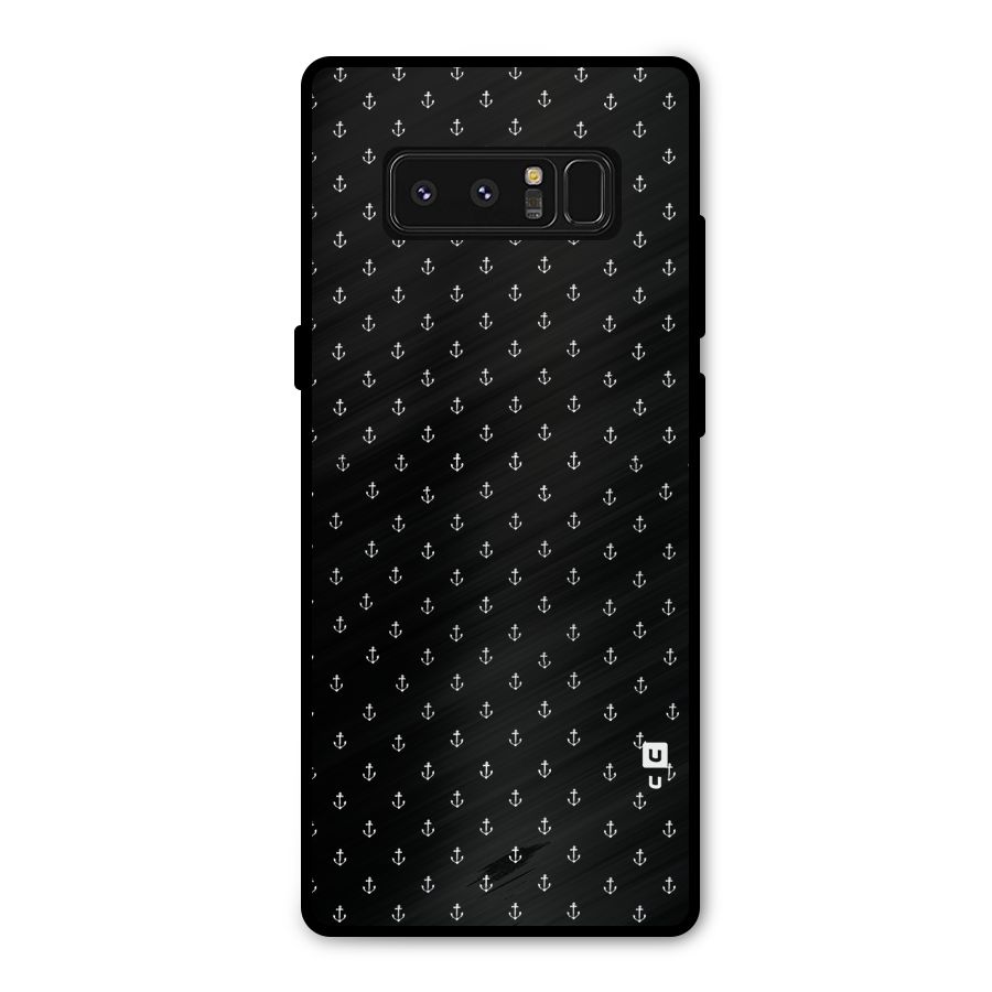 Seamless Small Anchors Pattern Metal Back Case for Galaxy Note 8