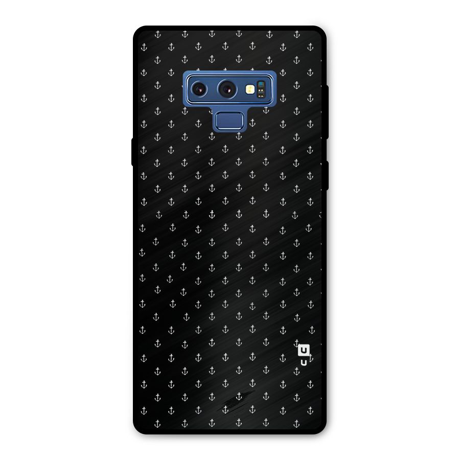 Seamless Small Anchors Pattern Metal Back Case for Galaxy Note 9