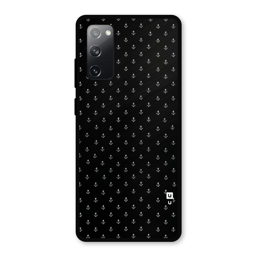 Seamless Small Anchors Pattern Metal Back Case for Galaxy S20 FE 5G