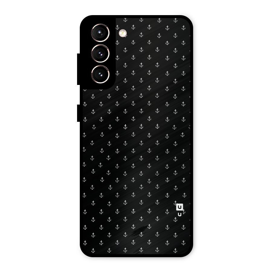 Seamless Small Anchors Pattern Metal Back Case for Galaxy S21 5G
