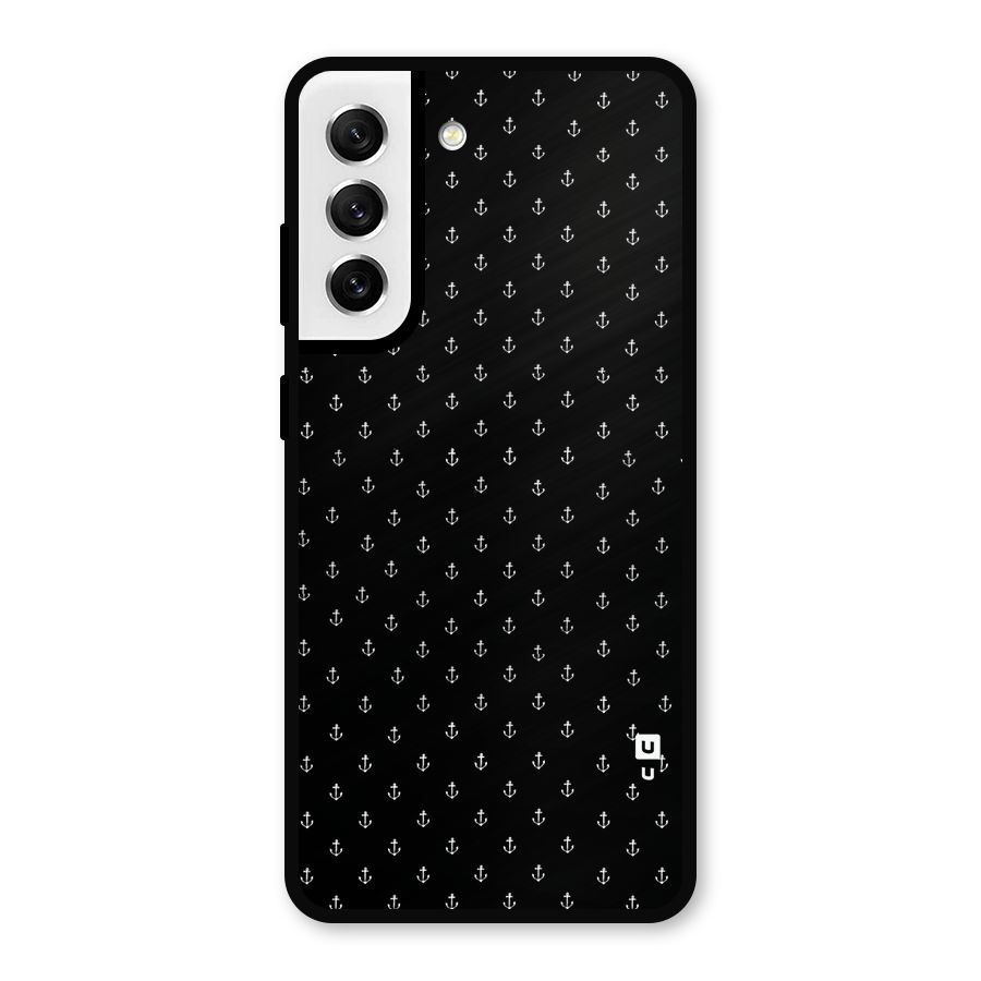 Seamless Small Anchors Pattern Metal Back Case for Galaxy S21 FE 5G