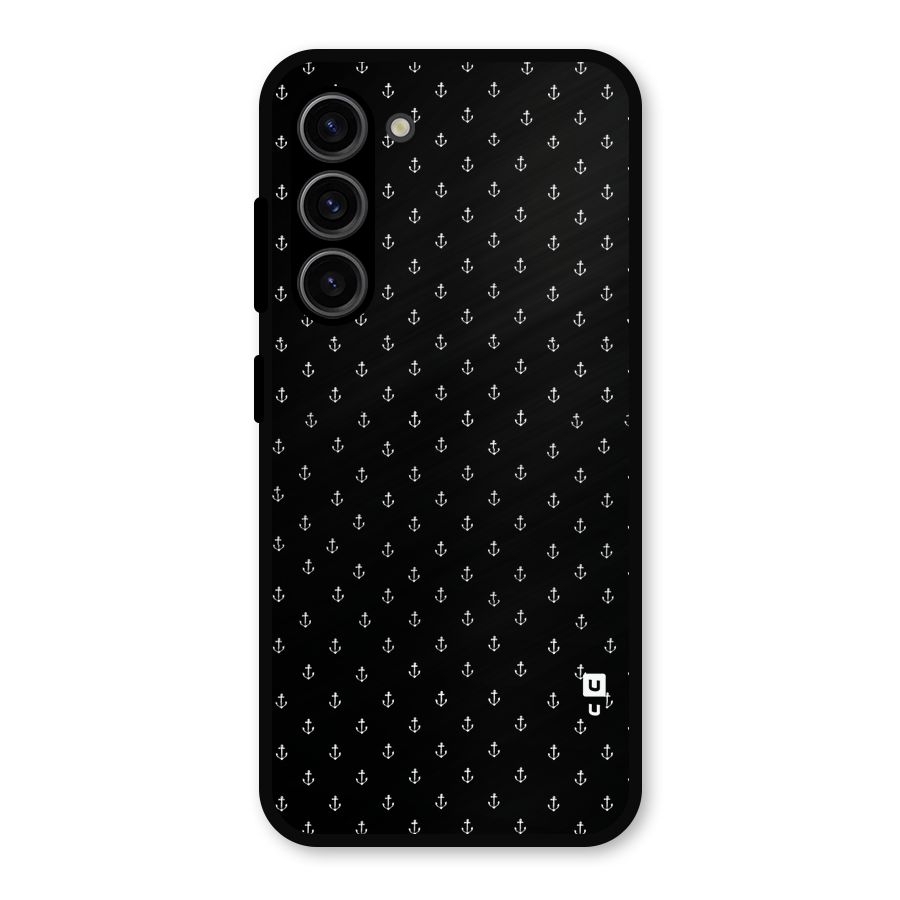 Seamless Small Anchors Pattern Metal Back Case for Galaxy S23