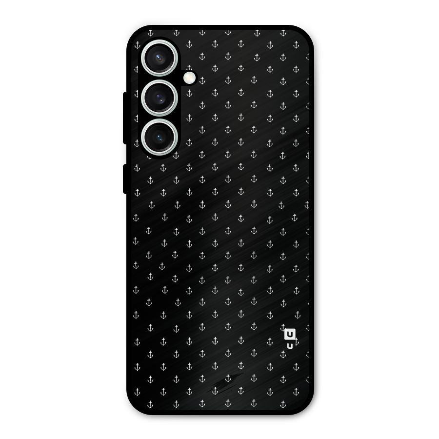 Seamless Small Anchors Pattern Metal Back Case for Galaxy S23 FE