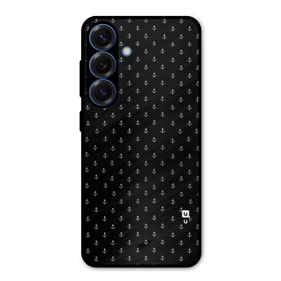 Seamless Small Anchors Pattern Metal Back Case for Galaxy S25