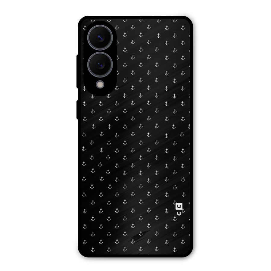 Seamless Small Anchors Pattern Metal Back Case for Galaxy S25 Edge