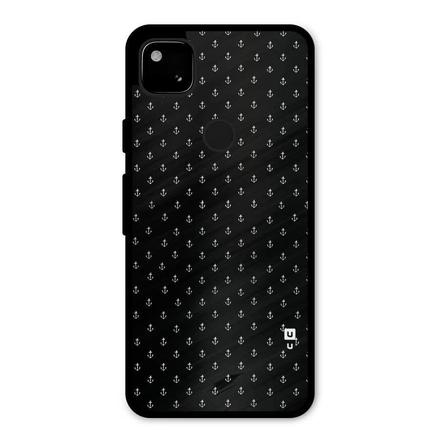 Seamless Small Anchors Pattern Metal Back Case for Google Pixel 4a