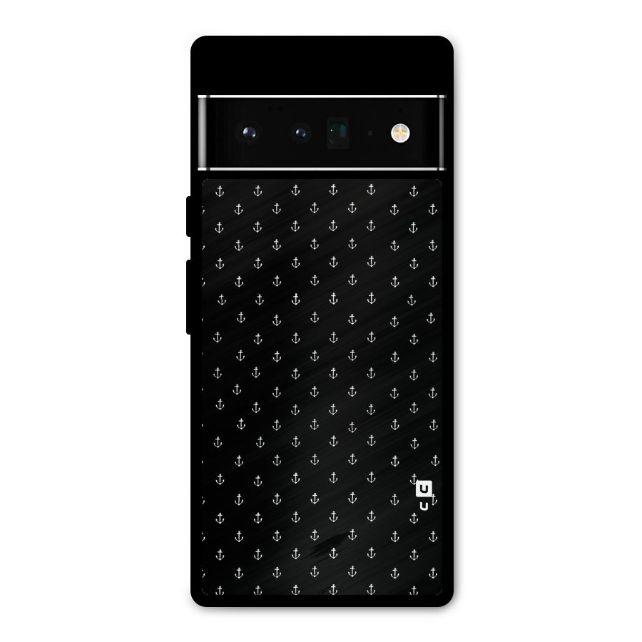 Seamless Small Anchors Pattern Metal Back Case for Google Pixel 6 Pro