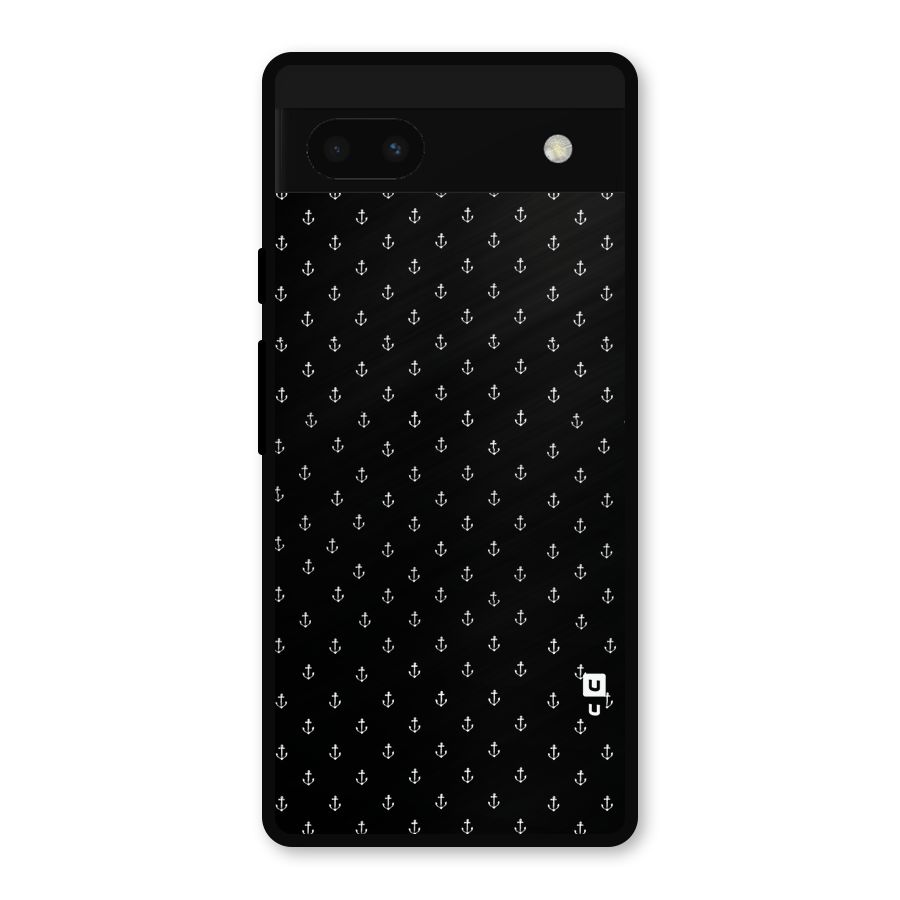 Seamless Small Anchors Pattern Metal Back Case for Google Pixel 6a