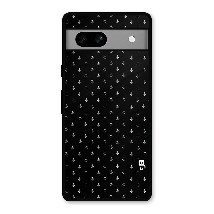 Seamless Small Anchors Pattern Metal Back Case for Google Pixel 7a