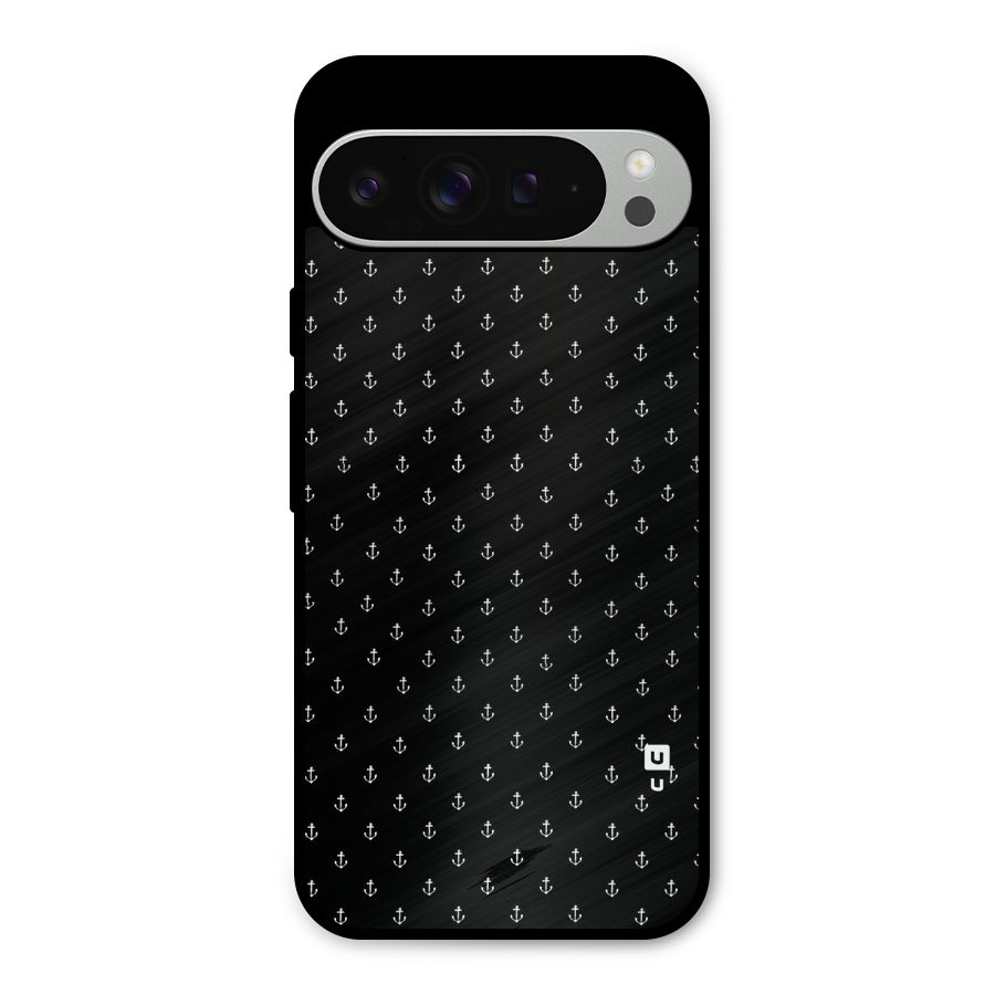 Seamless Small Anchors Pattern Metal Back Case for Google Pixel 9 Pro XL