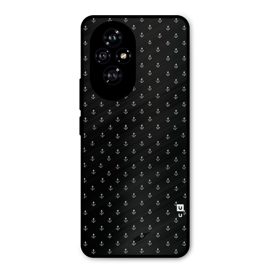 Seamless Small Anchors Pattern Metal Back Case for Honor 200