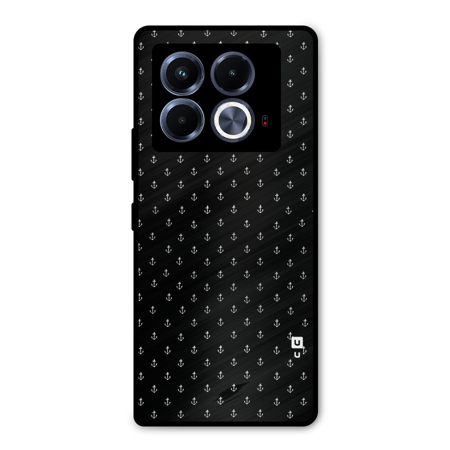 Seamless Small Anchors Pattern Metal Back Case for Infinix Note 40 5G