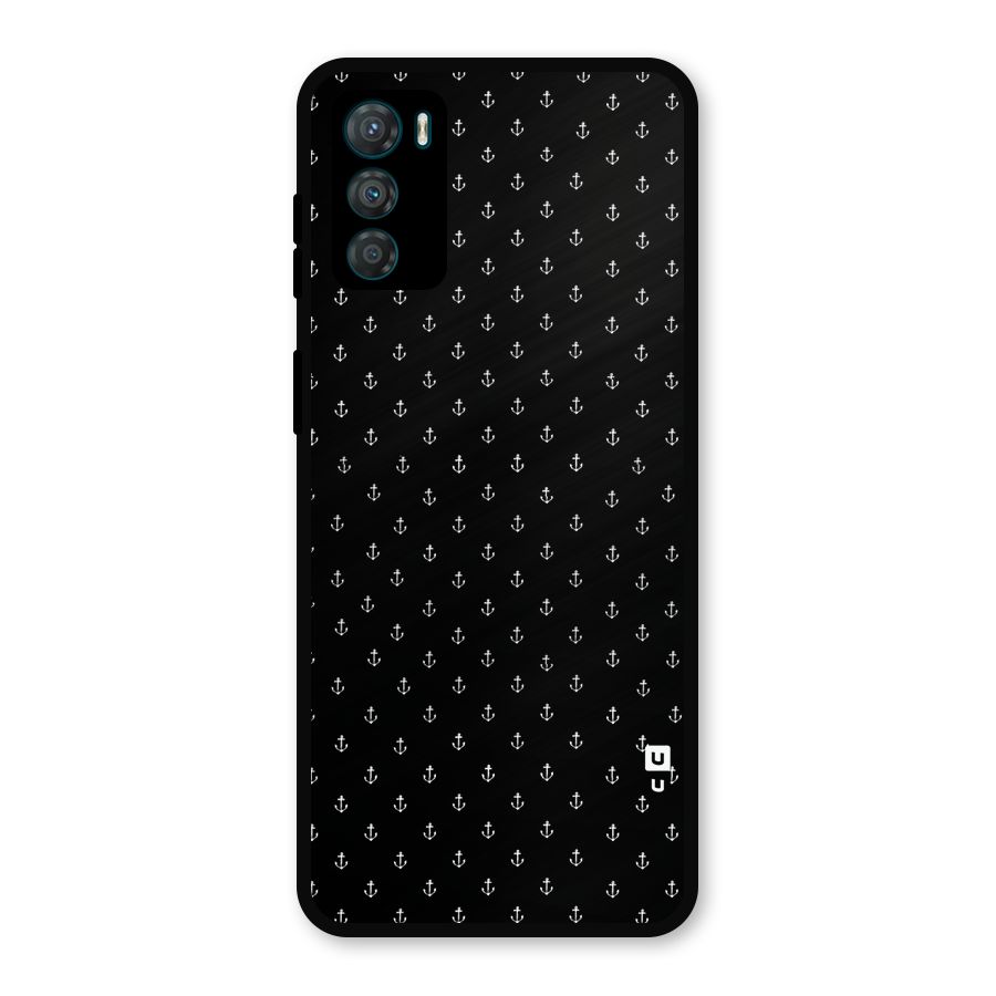 Seamless Small Anchors Pattern Metal Back Case for Moto G42