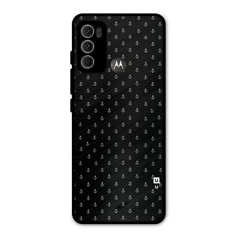 Seamless Small Anchors Pattern Metal Back Case for Moto G60