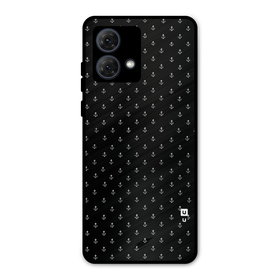 Seamless Small Anchors Pattern Metal Back Case for Moto G84
