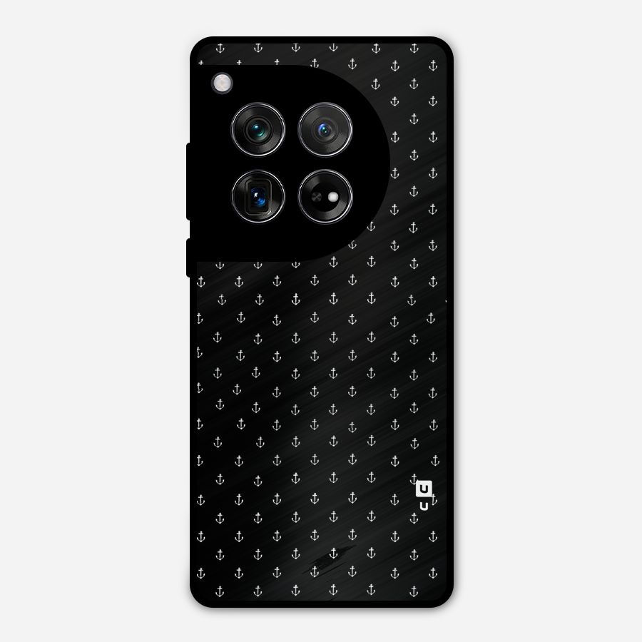 Seamless Small Anchors Pattern Metal Back Case for OnePlus 12