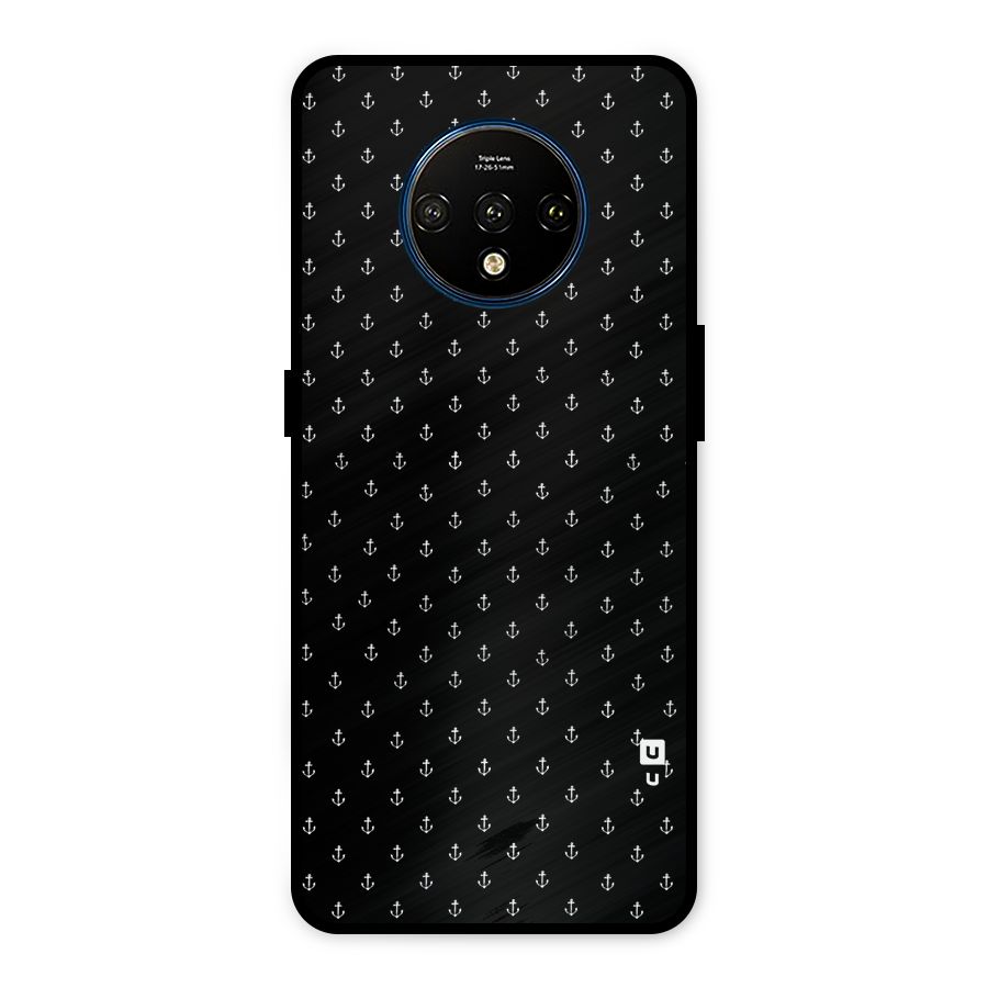 Seamless Small Anchors Pattern Metal Back Case for OnePlus 7T