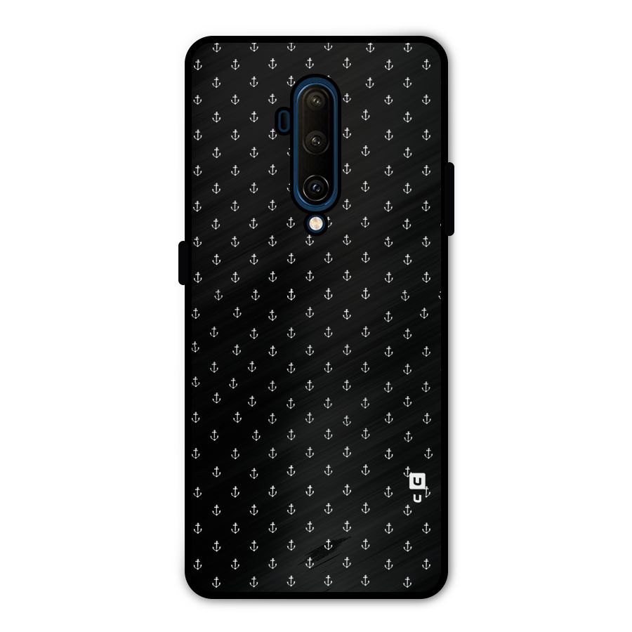 Seamless Small Anchors Pattern Metal Back Case for OnePlus 7T Pro