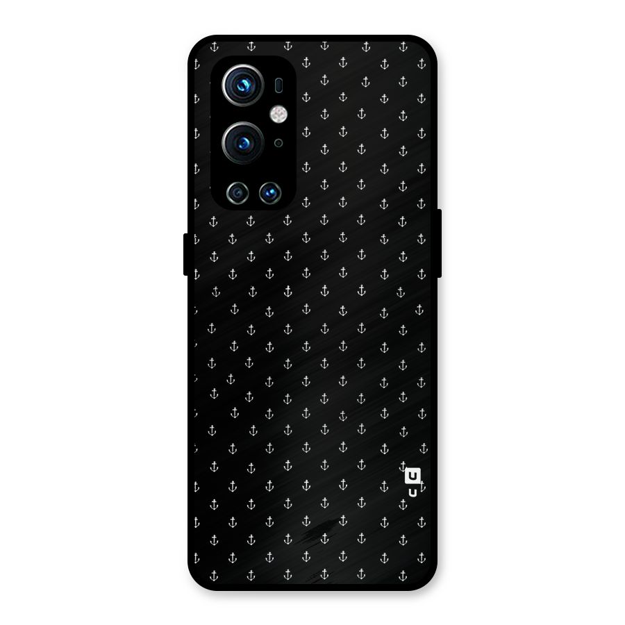 Seamless Small Anchors Pattern Metal Back Case for OnePlus 9 Pro