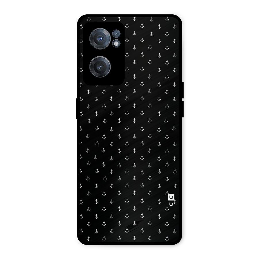 Seamless Small Anchors Pattern Metal Back Case for OnePlus Nord CE 2 5G
