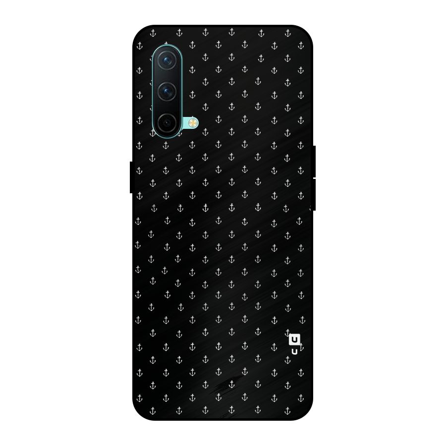 Seamless Small Anchors Pattern Metal Back Case for OnePlus Nord CE 5G