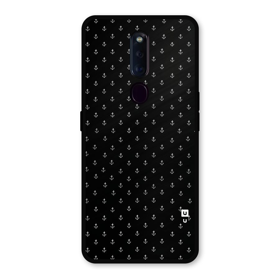 Seamless Small Anchors Pattern Metal Back Case for Oppo F11 Pro