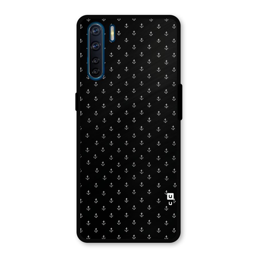 Seamless Small Anchors Pattern Metal Back Case for Oppo F15