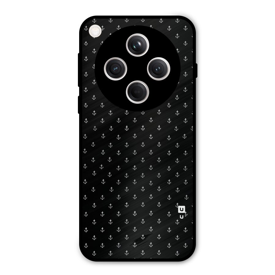 Seamless Small Anchors Pattern Metal Back Case for Oppo Find X8