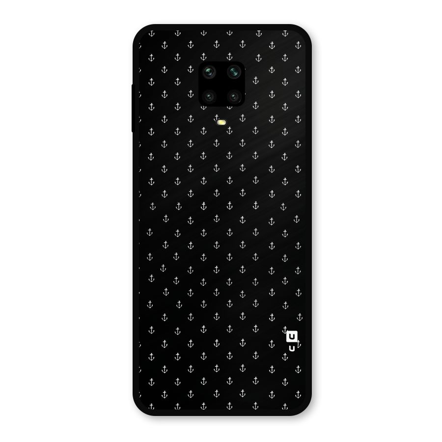 Seamless Small Anchors Pattern Metal Back Case for Poco M2