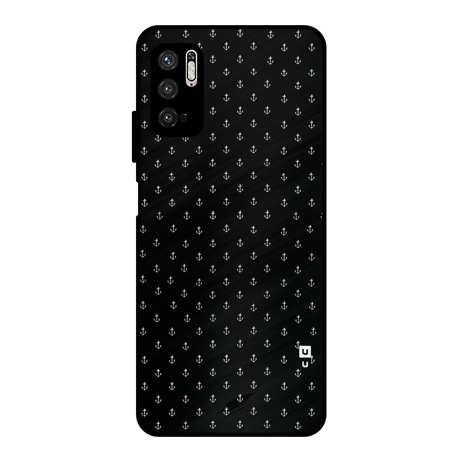 Seamless Small Anchors Pattern Metal Back Case for Poco M3 Pro 5G