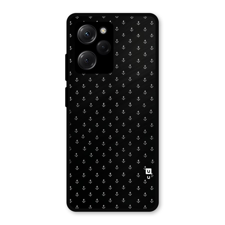 Seamless Small Anchors Pattern Metal Back Case for Poco X5 Pro