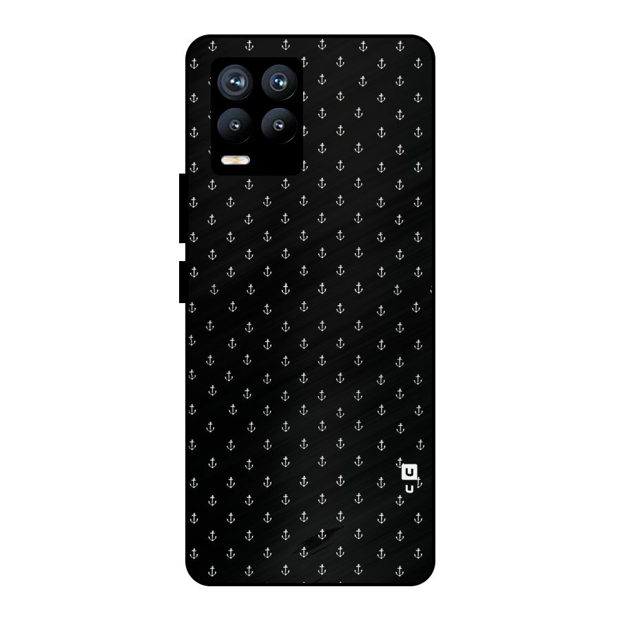 Seamless Small Anchors Pattern Metal Back Case for Realme 8 Pro
